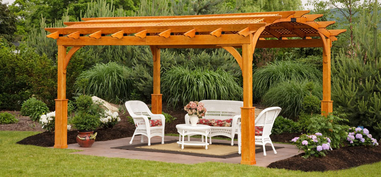 Cedar Wood Pergola Installation in Vernon, CA