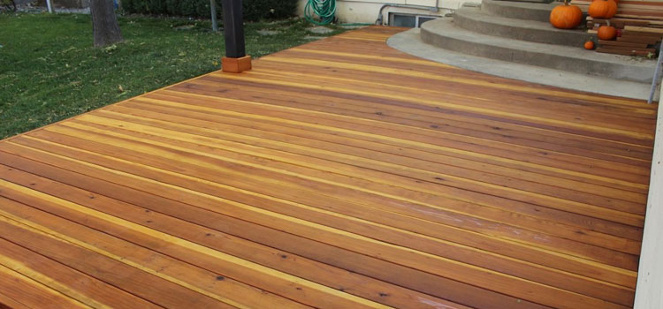 Smooth Redwood Decking in Vernon, CA